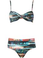 Lygia & Nanny Printed Bandeau Bikini Set, Women's, Size: 42, Polyamide/spandex/elastane