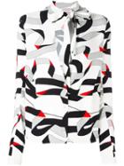 Msgm Ribbon Print Shirt