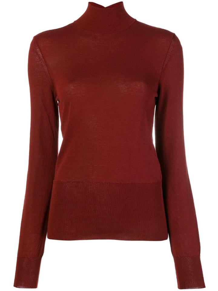 Jacquemus Cut-out Detailed Knitted Top - Red