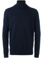 Roberto Collina Roll-neck Jumper, Men's, Size: 50, Blue, Wool