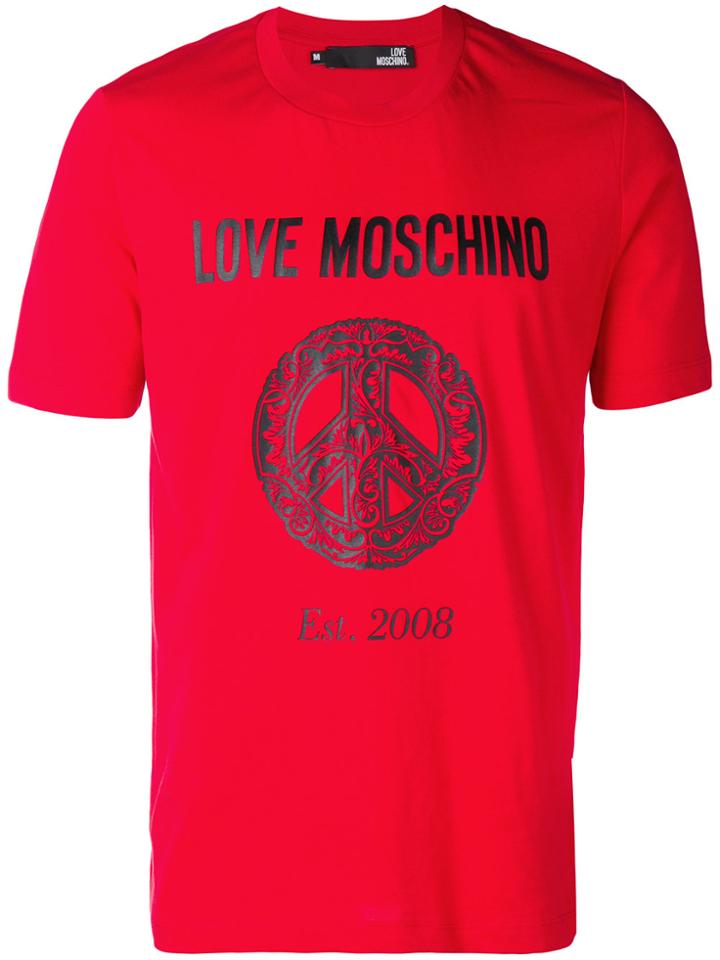 Love Moschino Love Peace T-shirt - Red