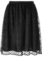 Red Valentino Embroidered Skirt