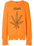 Riccardo Comi Distressed Vegan Sweater - Yellow & Orange