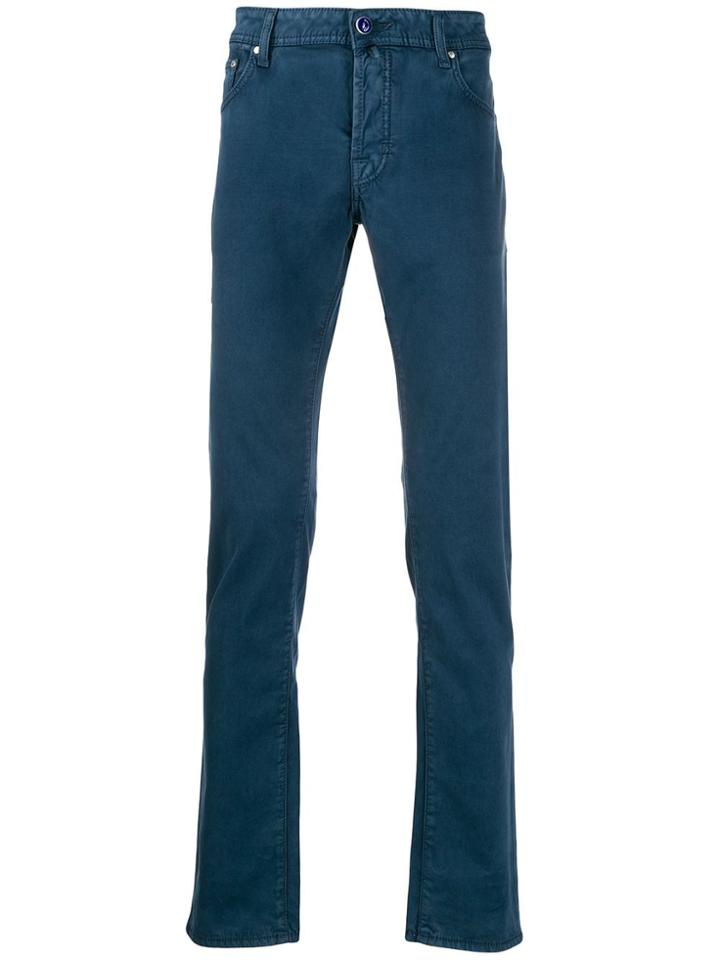 Jacob Cohen Straight Leg Comfort Trousers - Blue