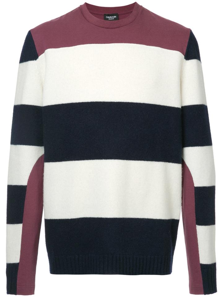 Calvin Klein 205w39nyc Striped Crewneck Sweater - Multicolour