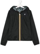 K Way Kids Teen Hooded Zipped Jacket - Black