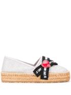 Love Moschino Flatform Espadrilles - Silver