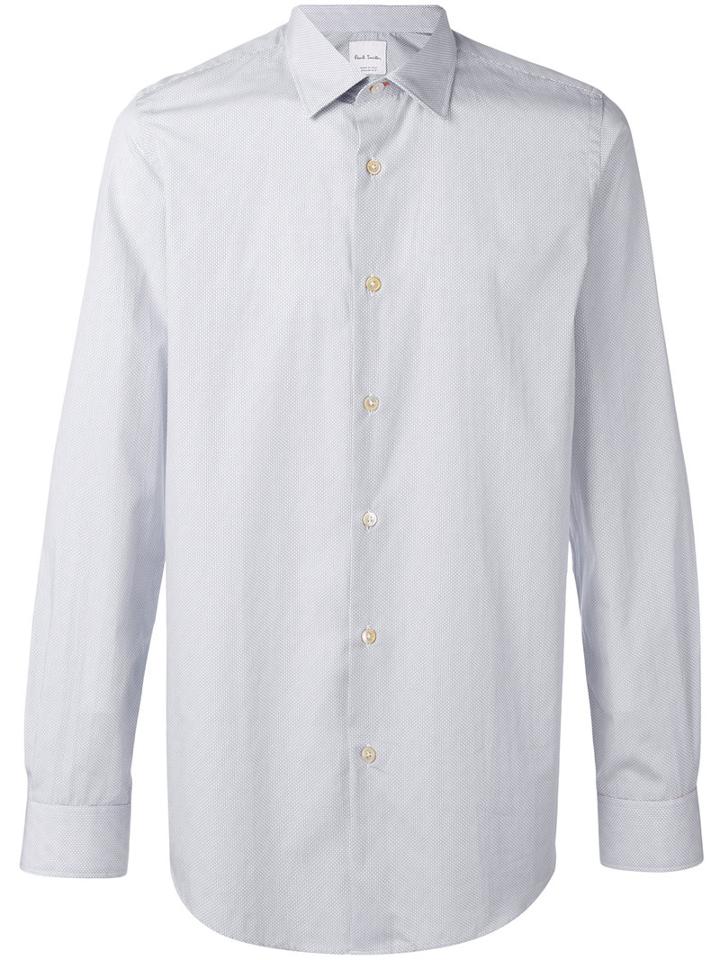 Paul Smith - Printed Contrast Lining Shirt - Men - Cotton - 16, Blue, Cotton