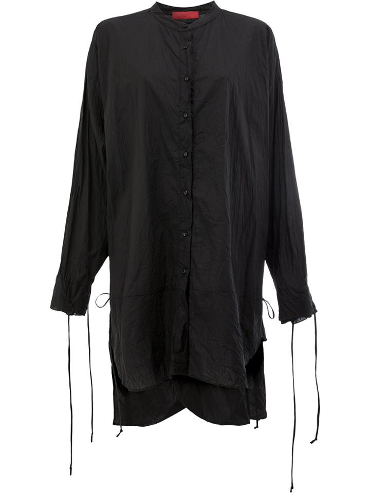 Di Liborio Band Collar Oversized Shirt - Black