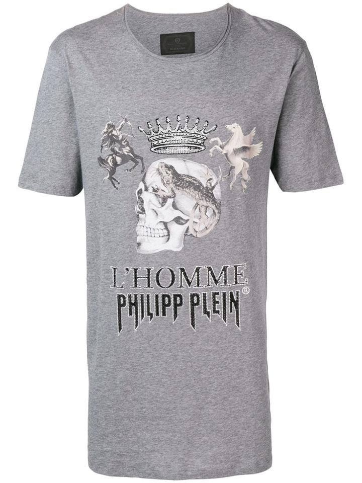 Philipp Plein Skull Round Neck T-shirt - Grey
