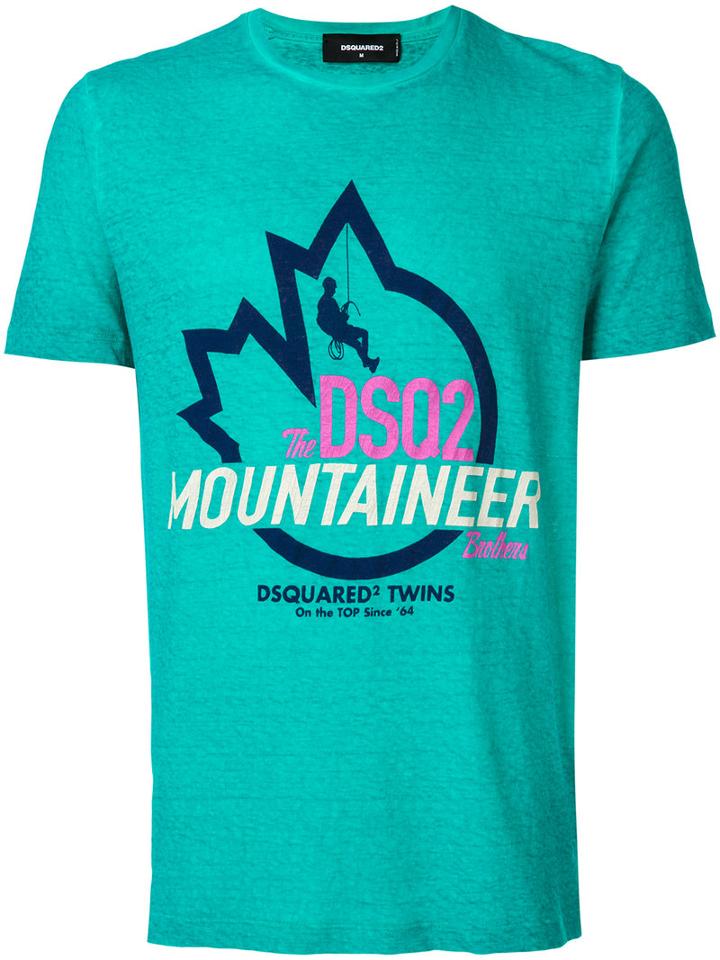 Dsquared2 - Mountaineer Logo T-shirt - Men - Cotton - Xl, Blue, Cotton