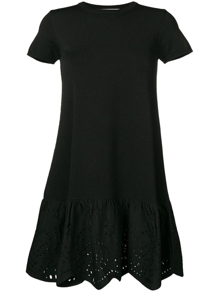 Valentino Broderie Anglaise Trim Dress - Black