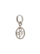 Off-white Logo Drop Earrings - Silver
