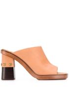 See By Chloé Studded Heel Mules - Brown