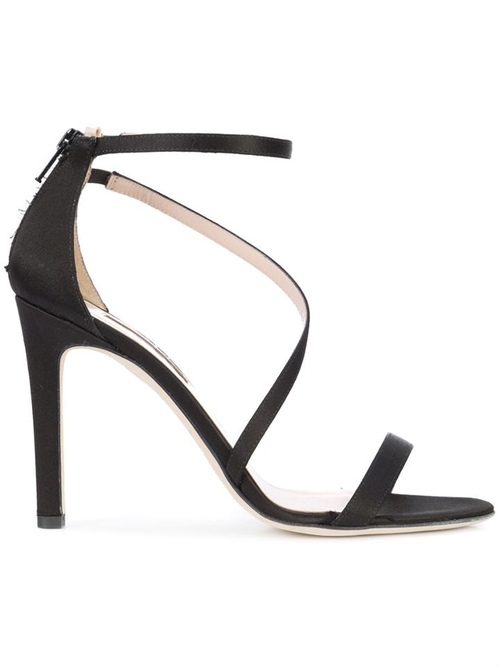 Sjp Collection Serpentine Sandals - Black