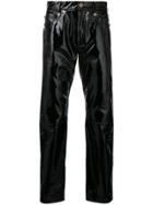 Versace Lambskin Trousers - Black