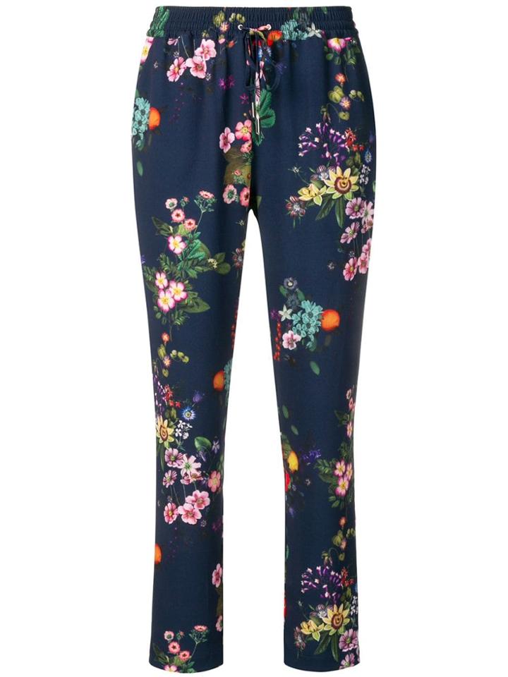 Liu Jo Floral Print Trousers - Blue