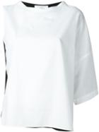 Lucio Vanotti Contrast Back Asymmetric Blouse