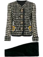 Versace Vintage Optical Boucle Pant Suit - Black