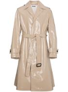 Calvin Klein 205w39nyc Beige High Shine Trench Coat - Brown