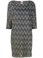 Missoni Metallic Sheen Shift Dress - Blue