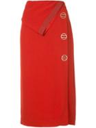 Dion Lee Folded Midi Skirt - Red