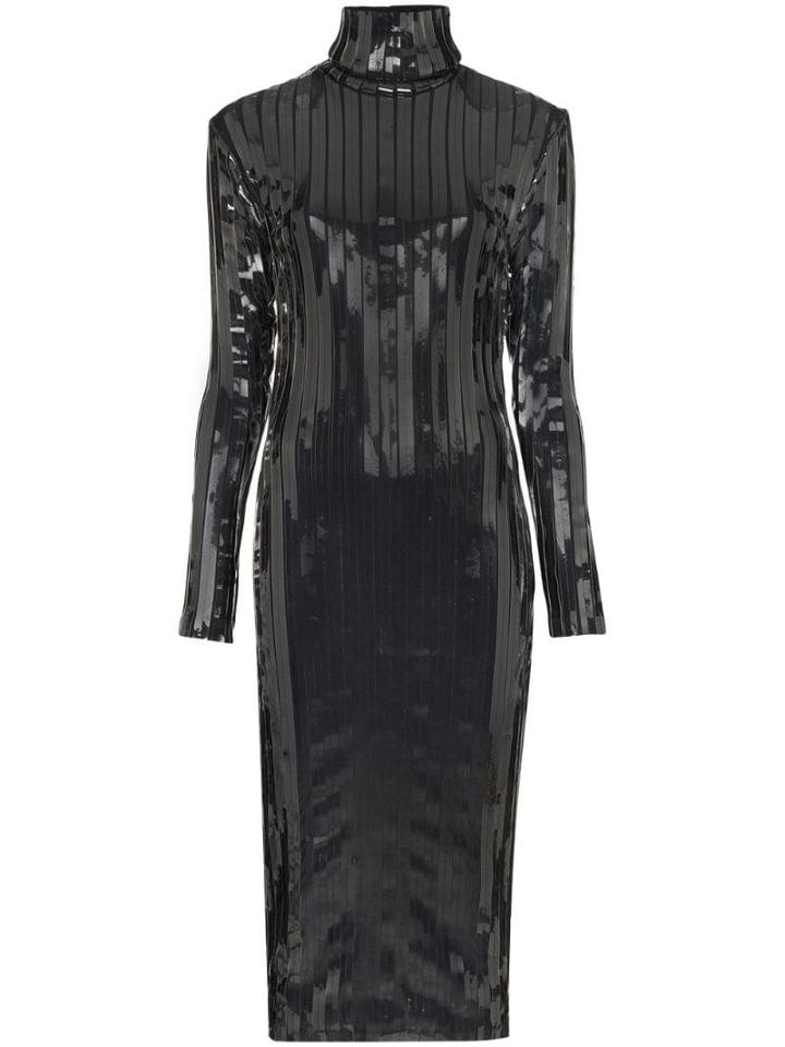 Y/project Y Proj Tn Ls Drs Kl Knttd Strpd - Black
