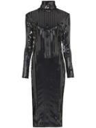 Y/project Y Proj Tn Ls Drs Kl Knttd Strpd - Black