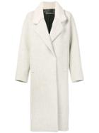 32 Paradis Sprung Frères Oversized Midi Coat - Neutrals