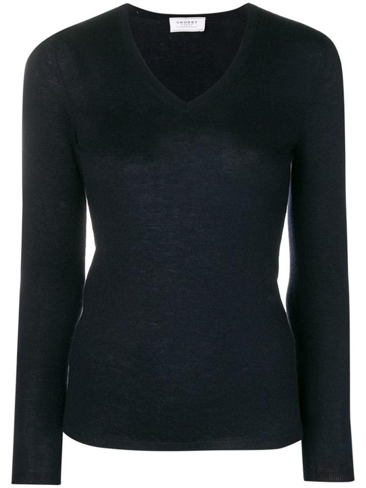 Snobby Sheep V-neck Jumper - Blue