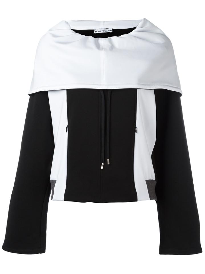 Paco Rabanne Oversized Zipped Hoodie - Black