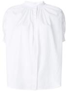 Jil Sander Short Sleeve Gathered Shirt - White