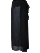Gianfranco Ferre Vintage 1990's Maxi Skirt, Women's, Size: 40, Black