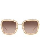 Dolce & Gabbana Eyewear Cut Out Sunglasses - Gold