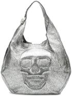 Philipp Plein Skull Hobo Shoulder Bag - Grey