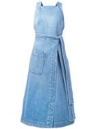 Stella Mccartney Belted-waist Denim Dress, Women's, Size: 38, Blue, Cotton/elastodiene