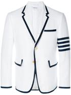 Thom Browne 4-bar Cotton Piqué Sport Coat - White