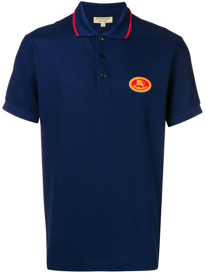 Burberry Archive Logo Polo Shirt - Blue