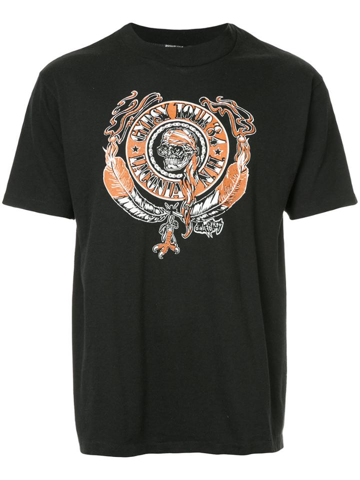 Fake Alpha Vintage 1980s Skull Print T-shirt - Black