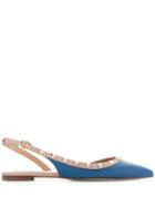 Valentino Valentino Garavani Rockstud Slingback Ballerina Flats - Blue