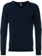 Eleventy V-neck Pullover, Men's, Size: Medium, Blue, Silk/polyamide/spandex/elastane/merino