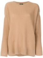 Theory Dropped Shoulder Cashmere Jumper - Nude & Neutrals