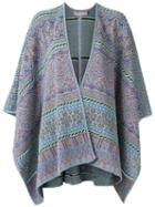 Cecilia Prado - Knit Poncho - Women - Acrylic/lurex/viscose - One Size, Blue, Acrylic/lurex/viscose