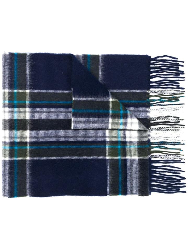 Begg & Co Tartan Check Scarf - Blue