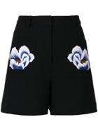 Markus Lupfer Floral Patch Shorts - Black