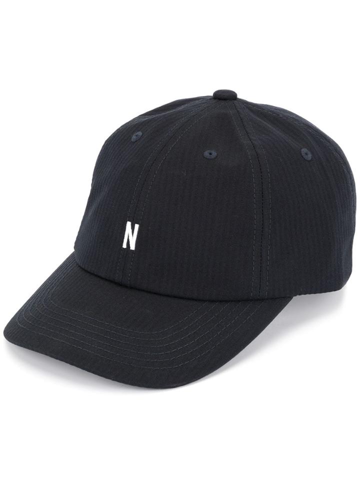 Norse Projects Contrast Logo Baseball Cap - Blue