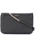 Dkny - Quilted Pinstripe Crossbody Bag - Women - Leather - One Size, Black, Leather