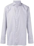 Borrelli Plaid Button Down Shirt - White