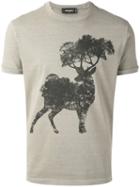 Printed T-shirt - Men - Cotton - L, Grey, Cotton, Dsquared2