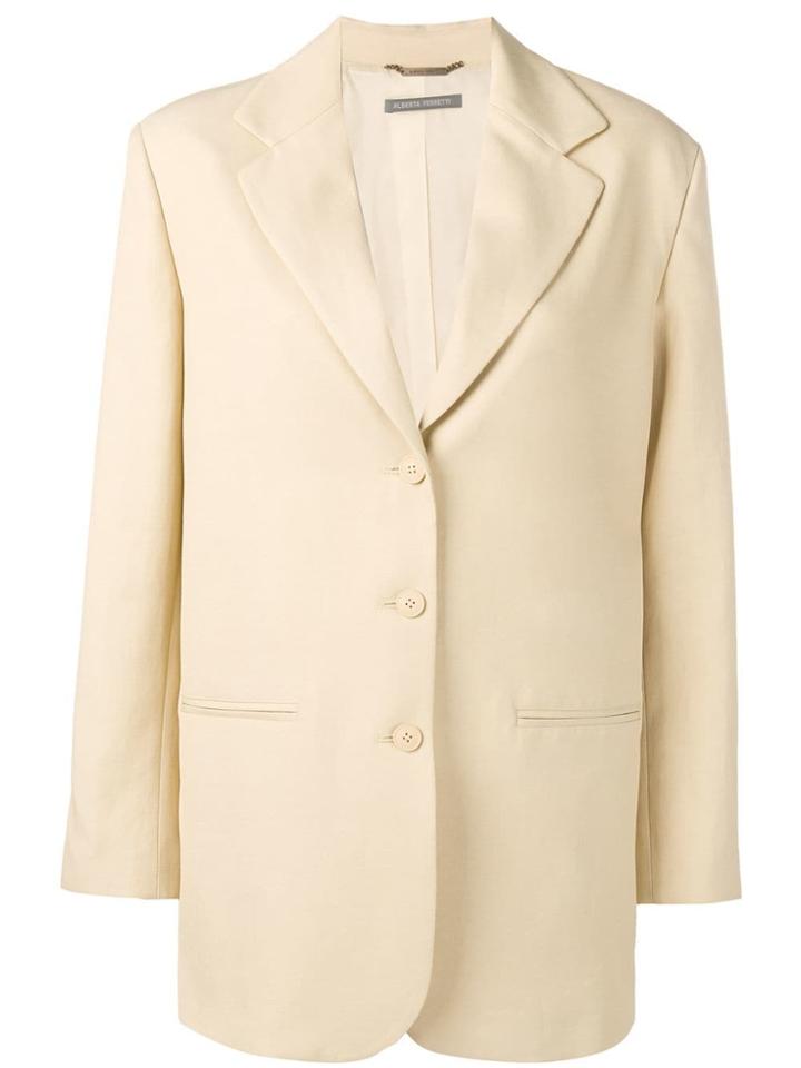 Alberta Ferretti Straight-fit Blazer - Neutrals